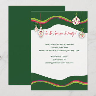 Colourful Christmas  Party invitation