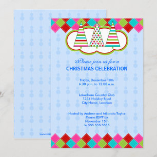 Colourful Christmas Party Invitation