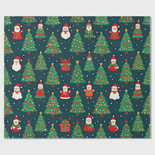 Colourful Christmas Pattern, Wrapping Paper