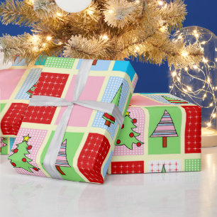 Colourful Christmas Pattern Wrapping Paper