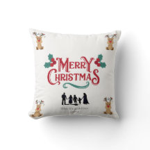 Colourful Christmas Photo Decorative Pillow