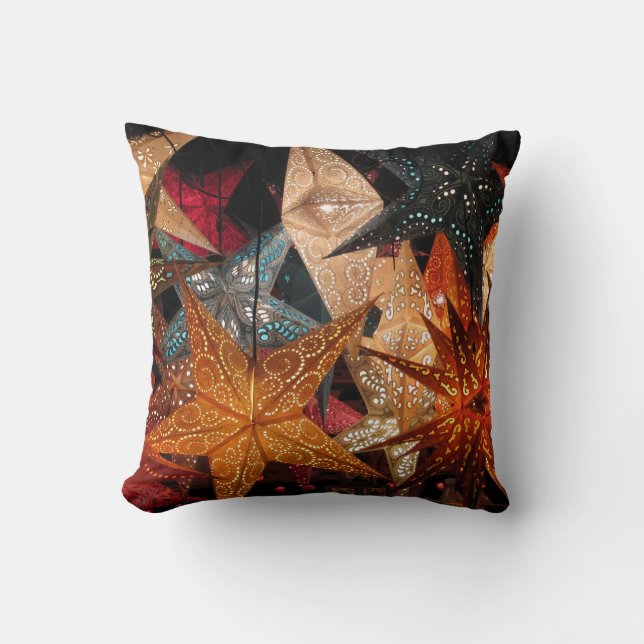Colourful Christmas Printed Throw Pillow (Front)