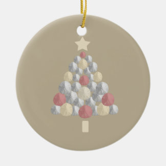 Colourful Christmas Sand Dollar Tree (beige) Ceramic Tree Decoration