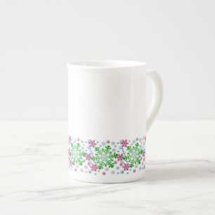 Colourful Christmas Snowflake Bone China Mug