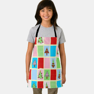Colourful Christmas Squares Apron