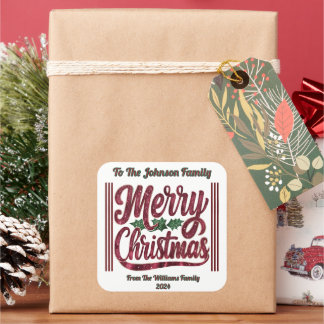 Colourful Christmas Sticker for Celebrations