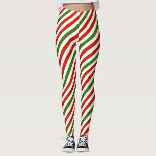 Colourful Christmas Stripes Leggings
