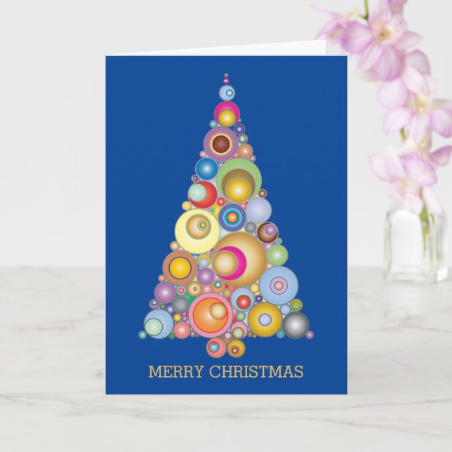 Colourful Christmas Tree Card (Orchid)