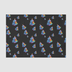 Colourful Christmas Tree Holiday Cute Girly Unique Tissue Paper