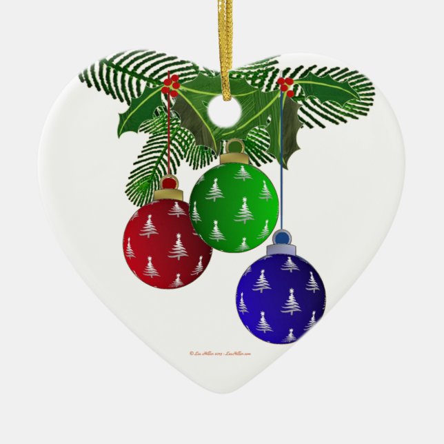 Colourful Christmas Tree Ornaments (Front)