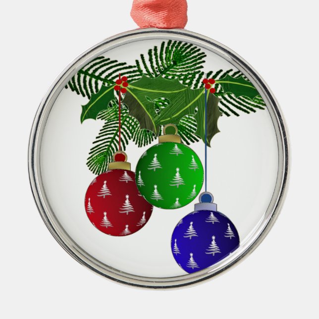 Colourful Christmas Tree Ornaments (Front)