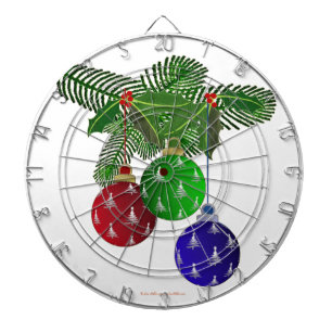 Colourful Christmas Tree Ornaments Dartboard