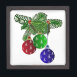 Colourful Christmas Tree Ornaments Keepsake Box<br><div class="desc">Thank You for visiting The Holiday Christmas Shop! You are viewing The Lee Hiller Designs Holiday Collection of Home and Office Decor,  Apparel,  Gifts,  Collectibles and more. The Designs include Lee Hiller Photography in Hand Drawn Mixed Media and  Digital Art Collection.</div>