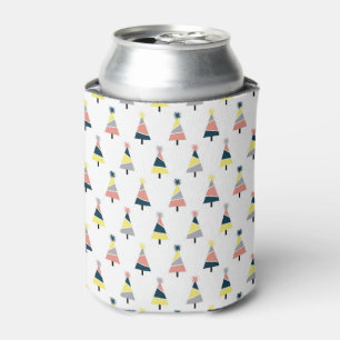 Colourful Christmas tree pattern Can Cooler