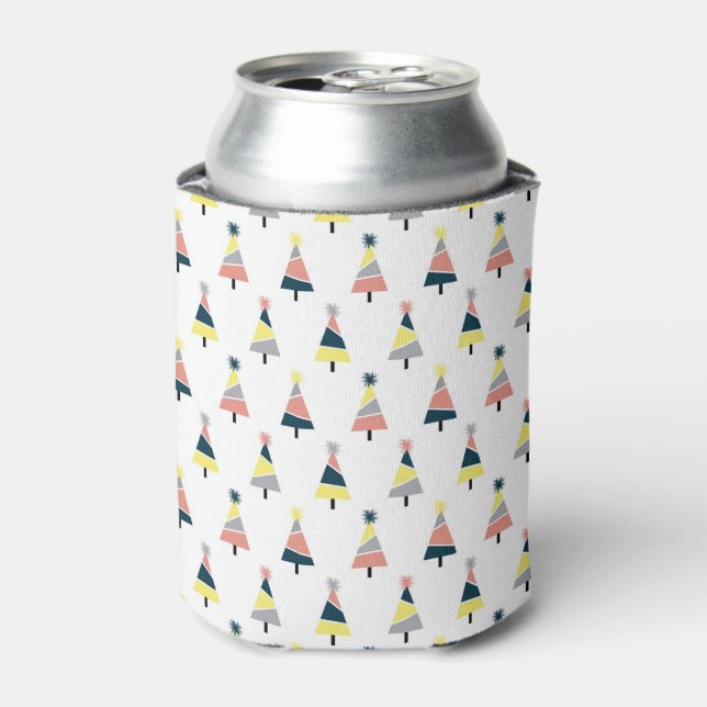 Colourful Christmas  tree pattern Can Cooler (Can Front)