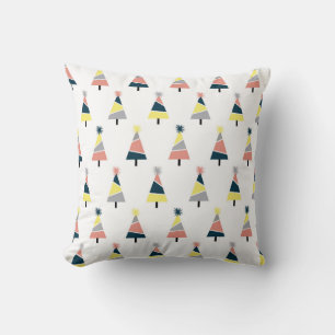 Colourful Christmas  tree pattern Cushion