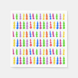 Colourful Christmas Tree Pop Art Napkin