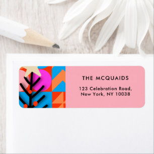 Colourful Christmas Trees Modern Geometric  