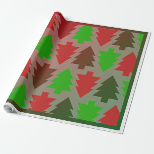 Colourful Christmas Trees - Wrapping Paper