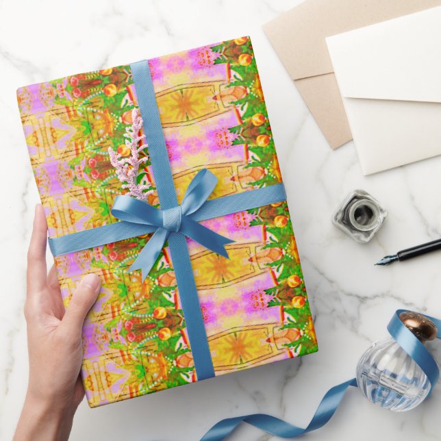Colourful Christmas weird pattern Wrapping Paper (Gifting)