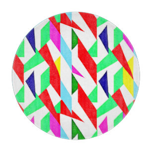 Colourful Chromatic Pattern Cutting Board