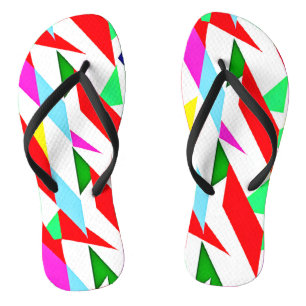 Colourful Chromatic Pattern Flip Flops