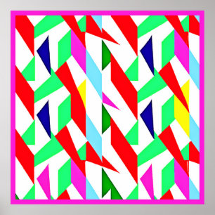 Colourful Chromatic Pattern Poster