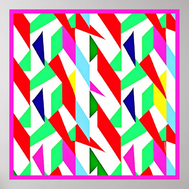 Colourful Chromatic Pattern Poster (Front)