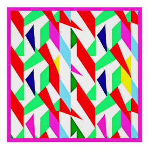 Colourful Chromatic Pattern Poster