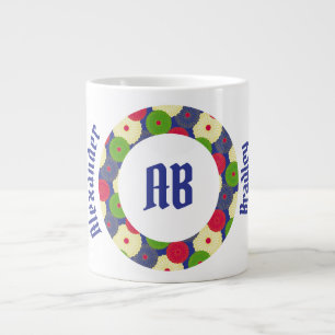 Colourful Chrysanthemum Ring Jumbo Mug