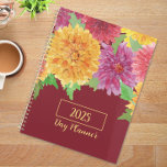 Colourful Chrysanthemum Watercolor Planner<br><div class="desc">Stay organised in style with this beautifully designed day planner, featuring a vibrant Chrysanthemum watercolor pattern against a rich burgundy background. The cover showcases an array of colourful chrysanthemums, their petals painted in vibrant watercolors that bring a sense of freshness and elegance. The deep burgundy background provides a striking contrast,...</div>