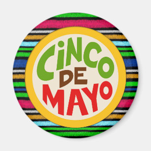 Colourful Cinco De Mayo Fiesta Celebration Magnet