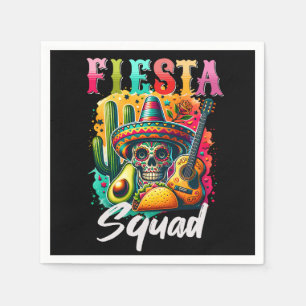 Colourful Cinco de Mayo Fiesta Squad design Napkin