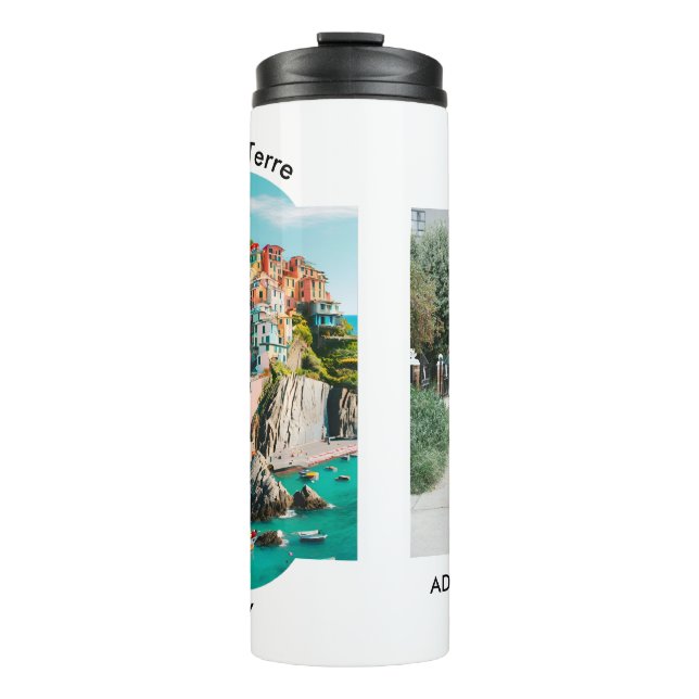 Colourful Cinque Terre, Italy - Customisable Photo Thermal Tumbler (Front)