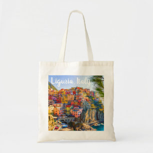 Colourful Cinque Terre Liguria Italy Painting Tote Bag