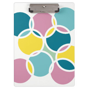 Colourful Circle Design – Fun Geometric Print Clipboard