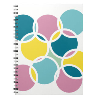 Colourful Circle Design – Fun Geometric Print Notebook