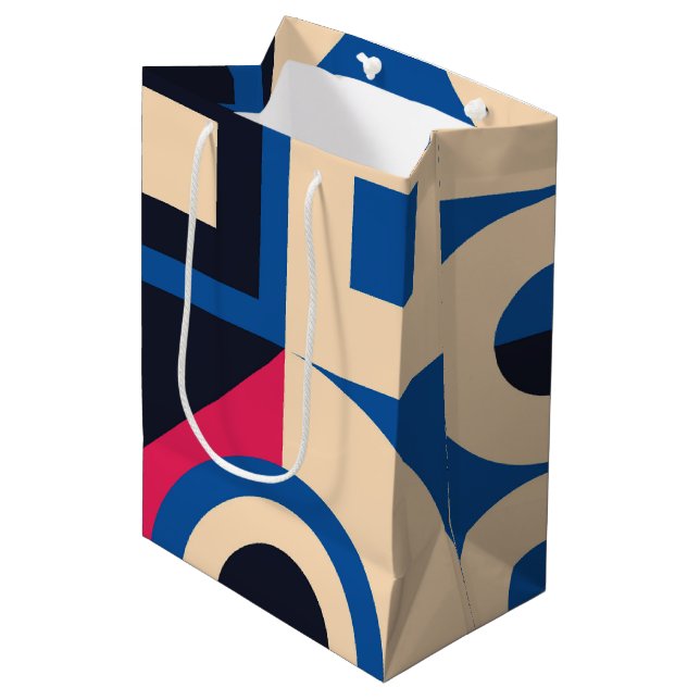 colourful circle geometric pattern medium gift bag (Front Angled)