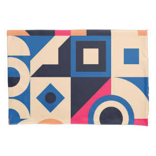 colourful circle geometric pattern pillowcase