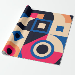 colourful circle geometric pattern wrapping paper