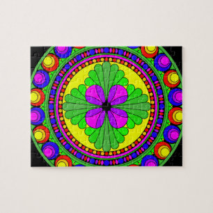 Colourful circle jigsaw puzzle