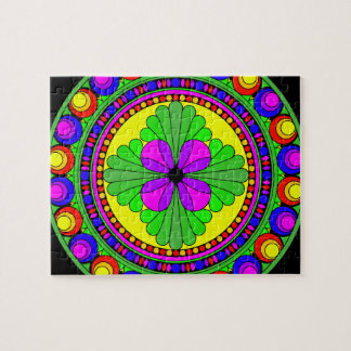 Colourful circle jigsaw puzzle
