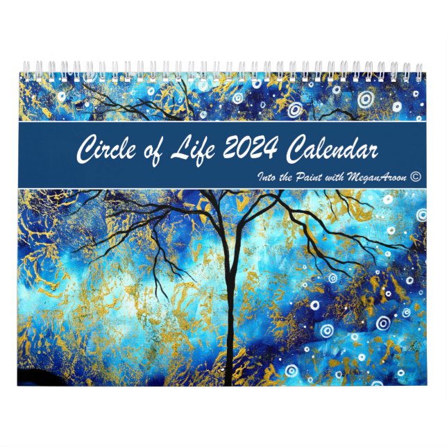 Colourful Circle of Life Tree Art 2024 Calendar (Cover)