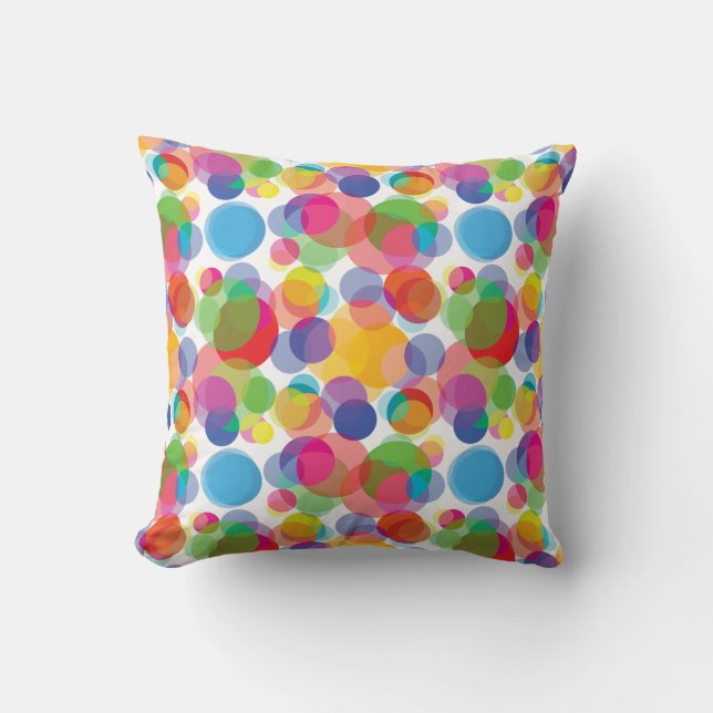 Colourful Circle Pattern Cushion (Front)