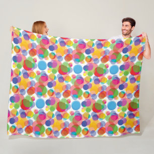 Colourful Circle Pattern Fleece Blanket