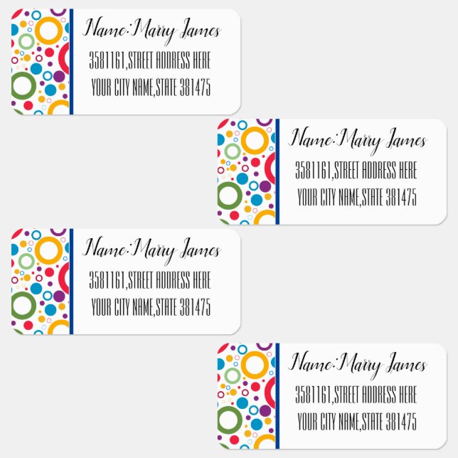 Colourful Circle Pattern Modern Name (Group)