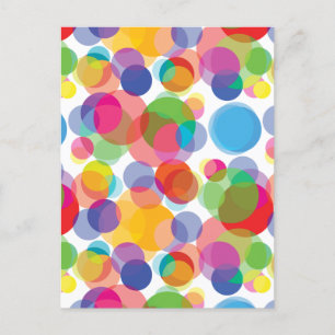 Colourful Circle Pattern Postcard