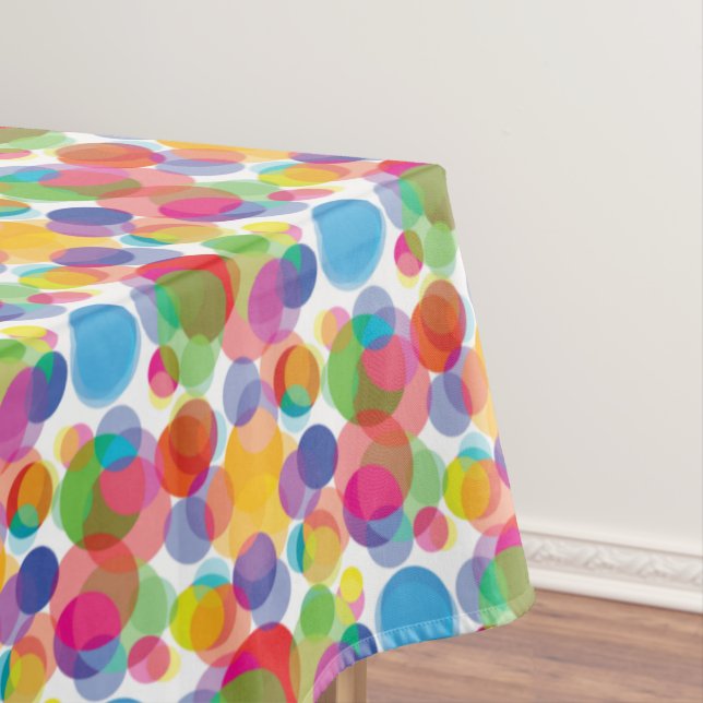 Colourful Circle Pattern Tablecloth (In Situ)