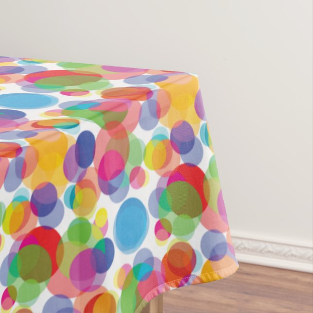 Colourful Circle Pattern Tablecloth (In Situ)