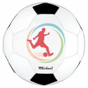 Colourful Circle Personalised Football